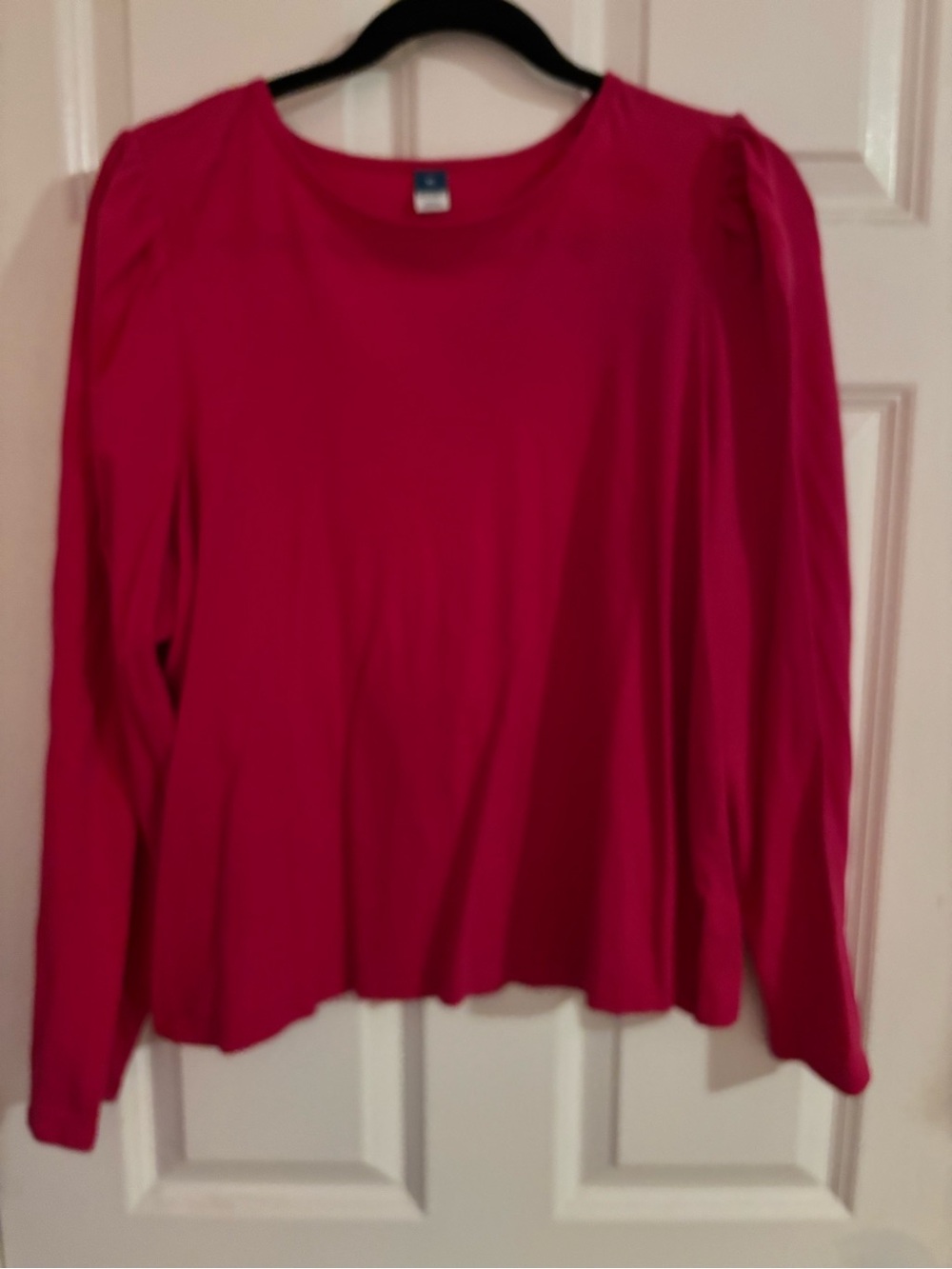 Old Navy Long Sleeve Scoop Neck Top - Fuchsia Pink
